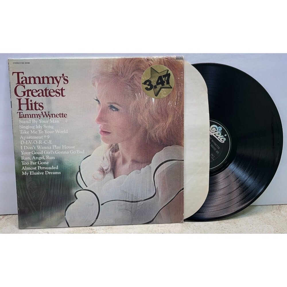 Tammy Wynette Greatest Hits Country Vinyl LP Epic 26486 in Shrink